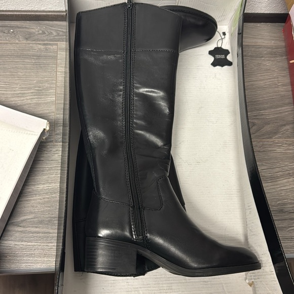 Alfani Women Bexleyy Mid Calf Ridding Boots, Black (Genuine Leather) - Picture 4 of 8